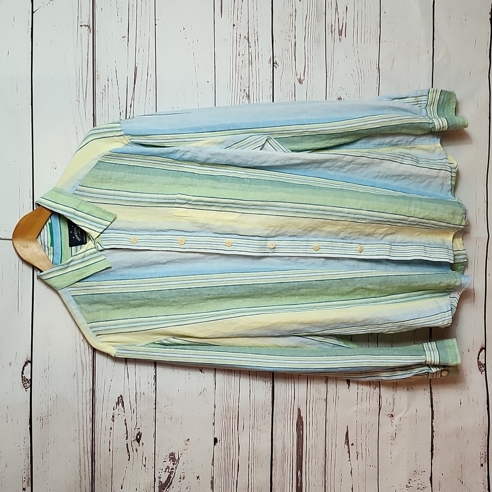 Tommy Bahama Indigo Palms 100% Linen Shirt XL